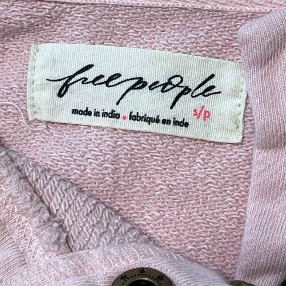 Free People Oversized Pink and Orange Colorblock Pullover - Picture 7 of 10